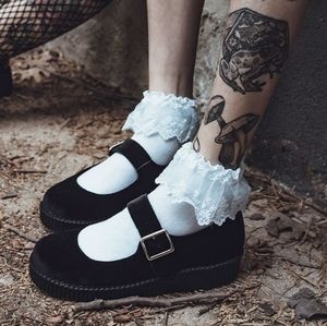 T.U.K. Black Velvet Mary Janes